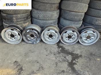 Стоманени джанти за Mercedes-Benz T1 Platform (602) (01.1977 - 02.1996) 14 цола, ширина 5/6 (Цената е за комплекта)